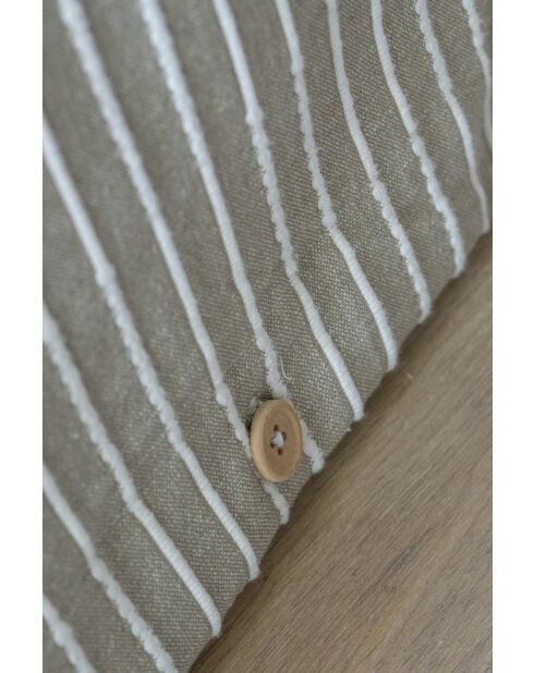 Housse de couette en coton texturé Tim beige