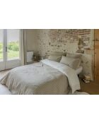 Housse de couette en coton texturé Tim beige