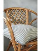 Housse de couette réversible en gaze coton tissée teinte Vickie eucalyptus