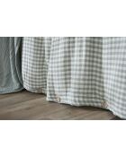 Housse de couette réversible en gaze coton tissée teinte Vickie eucalyptus