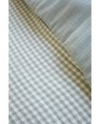 Housse de couette réversible en gaze coton tissée teinte Vickie eucalyptus
