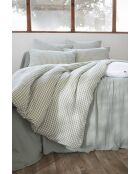 Housse de couette réversible en gaze coton tissée teinte Vickie eucalyptus