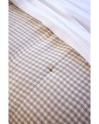 Bout de lit en gaze coton tissée teinte Vickie ficelle - 90 x 200 cm