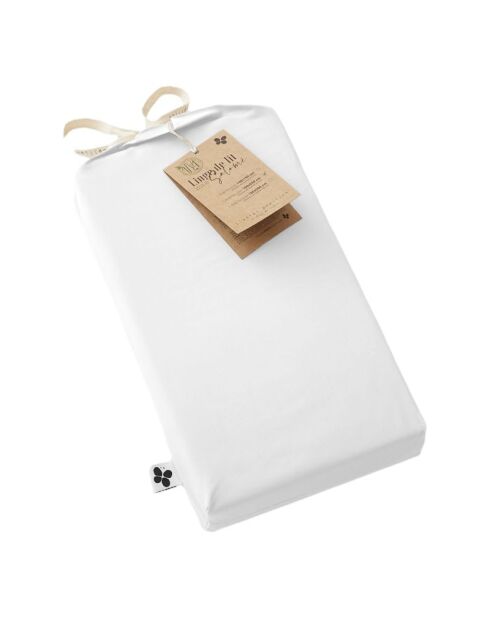 Drap housse en bambou Salomé chantilly - 180 x 200 cm