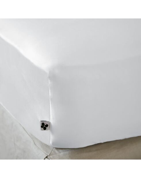 Drap housse en bambou Salomé chantilly - 180 x 200 cm