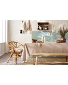 Mantel rectangular tejido de gasa de algodón teñido con hilo Vickie, 150 x 350 cm