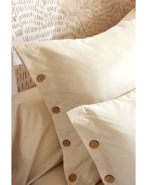 Funda de almohada Perrine Pampa de percal de algodón liso