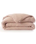Housse de couette réversible en gaze coton tissée teinte Romie abricot