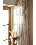 Tenda regolabile + 8 anelli a clip in cordoncino Romie tinto in garza di cotone intrecciato - 140 x 300 cm