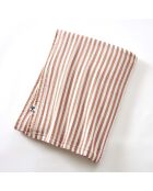 Nappe rectangle en gaze de coton tissée teinte Romie abricot - 150 x 250 cm