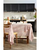 Nappe rectangle en gaze de coton tissée teinte Romie abricot - 150 x 250 cm
