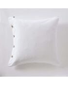 Funda de almohada de percal de algodón liso Perrine Chantilly