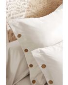 Funda de almohada de percal de algodón liso Perrine Chantilly
