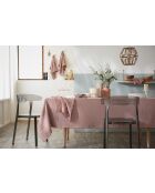 Nappe rectangle en gaze de coton tissée teinte Vickie terracotta - 150 x 250 cm