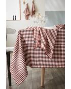 Nappe rectangle en gaze de coton tissée teinte Vickie terracotta - 150 x 250 cm