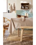 Nappe rectangle en gaze de coton tissée teinte Vickie ficelle - 150 x 250 cm