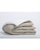 Bout de lit en coton texturé Tim beige - 90 x 220 cm