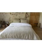 Bout de lit en coton texturé Tim beige - 90 x 220 cm