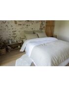 Bout de lit en coton texturé Tim beige - 90 x 220 cm