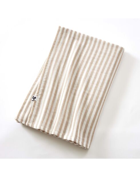 Nappe rectangle en gaze de coton tissée teinte Romie ficelle - 150 x 250 cm