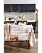 Nappe rectangle en gaze de coton tissée teinte Romie ficelle - 150 x 250 cm