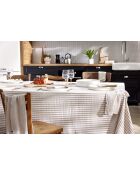 Nappe rectangle en gaze de coton tissée teinte Romie ficelle - 150 x 250 cm