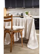 Nappe rectangle en gaze de coton tissée teinte Romie ficelle - 150 x 250 cm