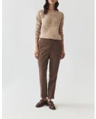Pantalon en laine mélangée Lilo 1 beige foncé