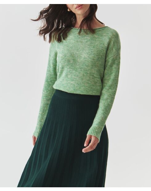 Pull Flufko vert chiné