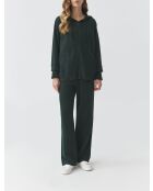 Pantalon en maille Luza vert foncé