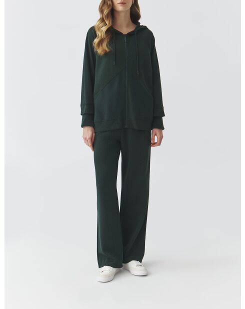 Pantalon en maille Luza vert foncé