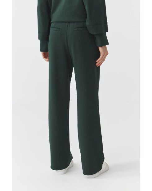 Pantalon en maille Luza vert foncé