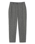 Farana 1 gemêleerde grijze broek van wolmix