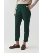 Pantalon en laine mélangée Lilo 2 vert foncé