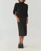 Schwarzer Pullover Malmana 1 aus Wollmischung