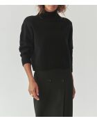 Schwarzer Pullover Malmana 1 aus Wollmischung