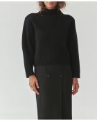 Schwarzer Pullover Malmana 1 aus Wollmischung