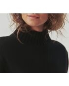 Schwarzer Pullover Malmana 1 aus Wollmischung