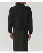 Schwarzer Pullover Malmana 1 aus Wollmischung
