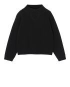 Schwarzer Pullover Malmana 1 aus Wollmischung