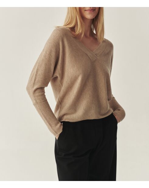 Pull en laine mélangée Ponno beige chiné