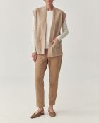 Gilet en laine mélangée Nia beige chiné