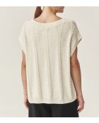 Cremefarbene Hella Strickweste