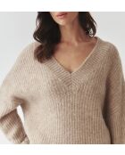 Beige trui van onyxwolmix