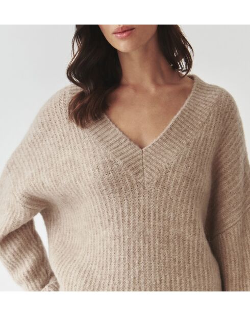 Pull en laine mélangée Onyx beige