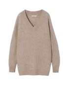 Beige trui van onyxwolmix