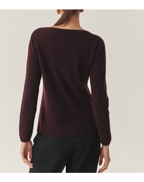 Pull en cachemire Lemon bordeaux