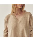 Pull en laine mélangée Tess beige chiné