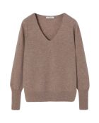 Beige gemêleerde kasjmiertrui van Aniston