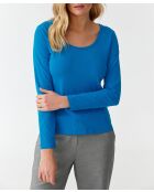 Blauwe gebreide blouse Filka 1